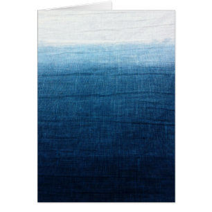 Indigo Ombre verblaßt Bad gefärbtes Shibori