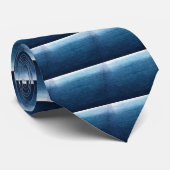 Indigo Ombre verblaßt Bad gefärbtes Shibori Krawatte (Gerollt)