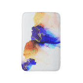 Indigo Orange Gold Alkohol Tinte Badematte (Vorderseite Vertikal)