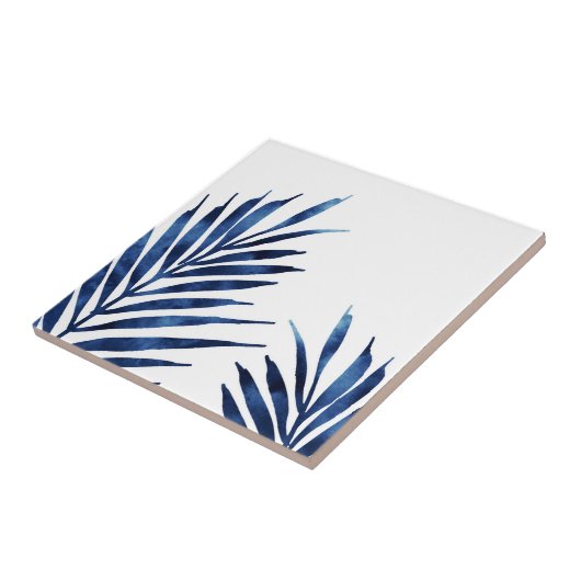 Indigo Palm Fronds Fliese (Seite)