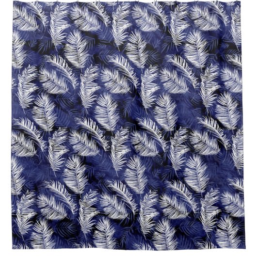 Indigo Palms Duschvorhang (Vorderseite)