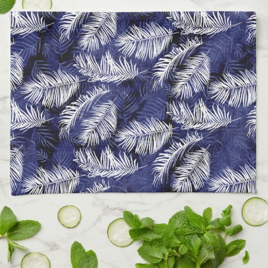 Indigo Palms Handtuch (Gefaltet)