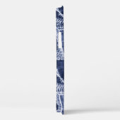 Indigo Patchwork: Textured Checked Elegance Case-Mate iPhone Hülle (Rückseite / Rechts)