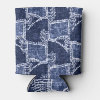 Indigo Patchwork: Textured Checked Elegance Dosenkühler
