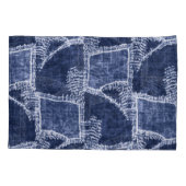 Indigo Patchwork: Textured Checked Elegance Kissenbezug (Rückseite)
