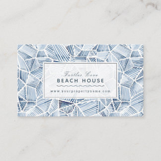Indigo Pattern Beach House Hütte B&B Rentals Visitenkarte