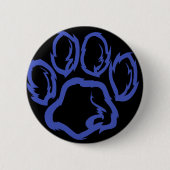 Indigo Paw - Schwarzer Hintergrund Button (Vorderseite)