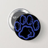 Indigo Paw - Schwarzer Hintergrund Button (Vorne & Hinten)