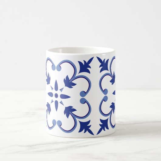 Indigo Petal Vine Kaffeetasse (Mittel)