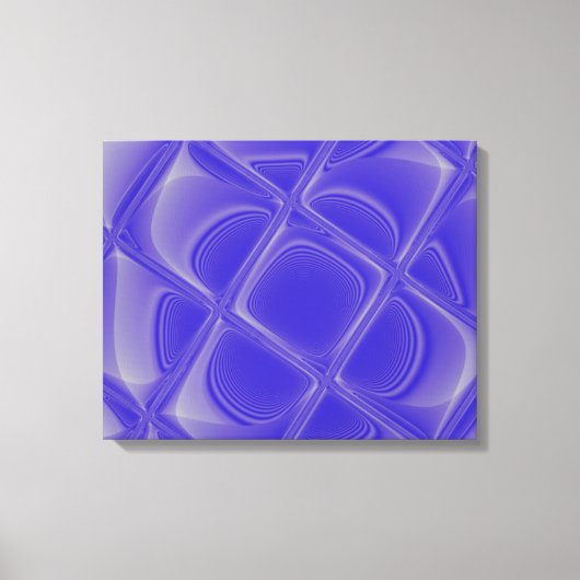 Indigo Petals Morphed Wrapped Canvas Leinwanddruck (Vorderseite)