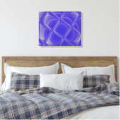 Indigo Petals Morphed Wrapped Canvas Leinwanddruck (Insitu (Schlafzimmer))