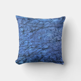 Indigo Pflanzenlandschaft Kissen