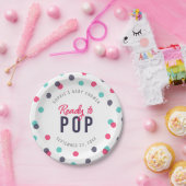 Indigo Pink Aquamarin Confetti Bereit zum Pop Kind Pappteller (Party)