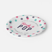 Indigo Pink Aquamarin Confetti Bereit zum Pop Kind Pappteller (Schrägansicht)