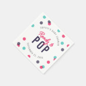 Indigo Pink Aquamarin Confetti Bereit zum Pop Kind Serviette (Ecke)