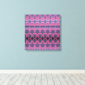 Indigo Pink II Stretched Canvas Print Leinwanddruck (Insitu (Holzboden))