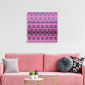 Indigo Pink II Stretched Canvas Print Leinwanddruck (Insitu (Wohnzimmer))