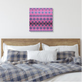 Indigo Pink II Stretched Canvas Print Leinwanddruck (Insitu (Schlafzimmer))