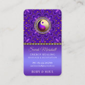 Indigo Purple Gold Angelic Energy Healing Holistic Visitenkarte (Vorderseite)