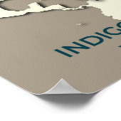 Indigo-Rangiermigrationskarte - Minimalistisch Vin Poster (Ecke)