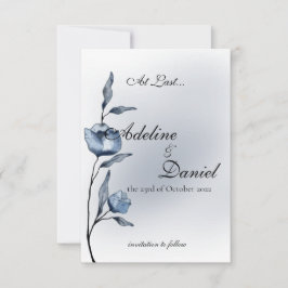 Indigo Romance Hochzeit Save-the-Date-Karten Save The Date