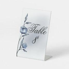 Indigo Romance Hochzeitsempfang-Tischschilder Sockelschild