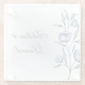 Indigo Romance Hochzeitsglas Untersetzer (Rückseite)