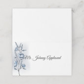 Indigo Romance Hochzeitsplatzkarten Platzkarte (Außenseite Aufgefaltet)