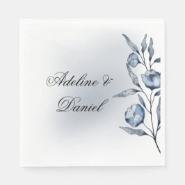 Indigo Romantik Hochzeitsempfang Servietten