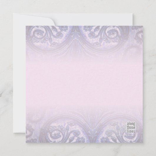 Indigo/Rose "eiserne Lilie" Save the Date (Rückseite)