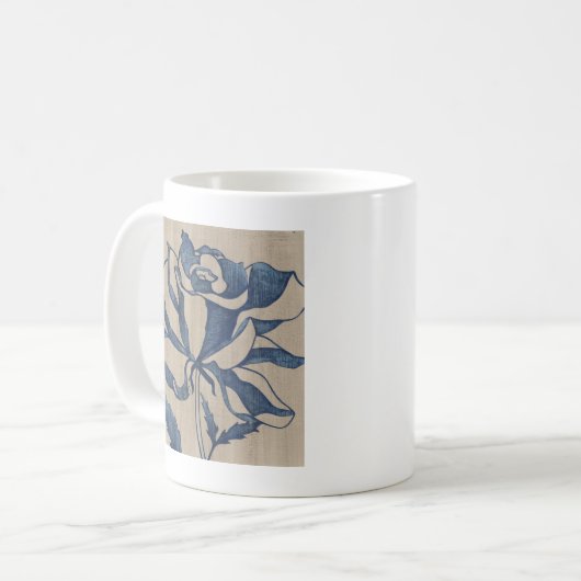 Indigo-Rose Kaffeetasse (Vorderseite Links)