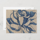Indigo-Rose Postkarte (Vorne/Hinten)