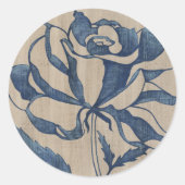 Indigo-Rose Runder Aufkleber (Vorderseite)