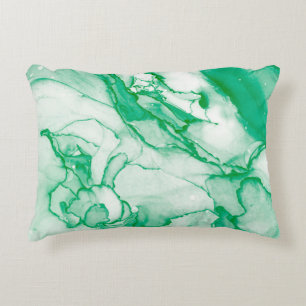 Indigo Round. Bohemische Gefärbte Krawatte. Blue R Dekokissen