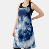 Indigo Round. Bohemische Gefärbte Krawatte. Blue R Schürze (InSitu)