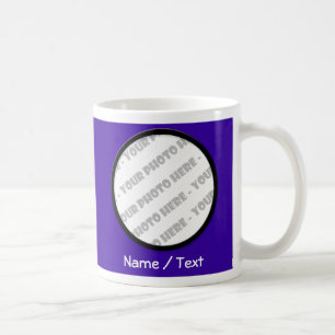 Indigo-rundes Foto u. Text-Tasse - schaffen Sie Kaffeetasse