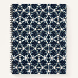 Indigo-Schnee-Blumen-Gitter Notizblock