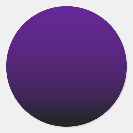 Indigo-Schwarz-Verlaufs-Blanco Runder Aufkleber (Vorderseite)
