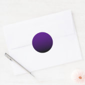 Indigo-Schwarz-Verlaufs-Blanco Runder Aufkleber (Umschlag)
