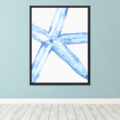 Indigo Seestern Leinwanddruck (Insitu (Holzboden))