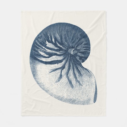 Indigo Shark Eye Seashell Fleecedecke (Vorderseite)