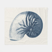 Indigo Shark Eye Seashell Fleecedecke (Vorderseite (Horizontal))
