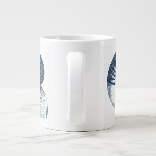 Indigo Shark Eye Seashell Jumbo-Tasse (Rückseite)