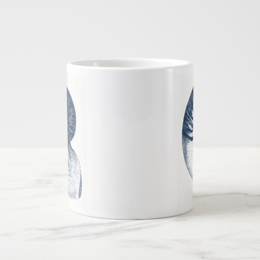Indigo Shark Eye Seashell Jumbo-Tasse (Vorderseite)