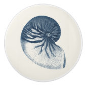 Indigo Shark Eye Seashell Keramikknauf (Vorderseite)