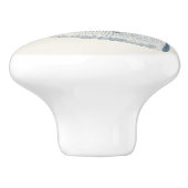 Indigo Shark Eye Seashell Keramikknauf (Seitenansicht)