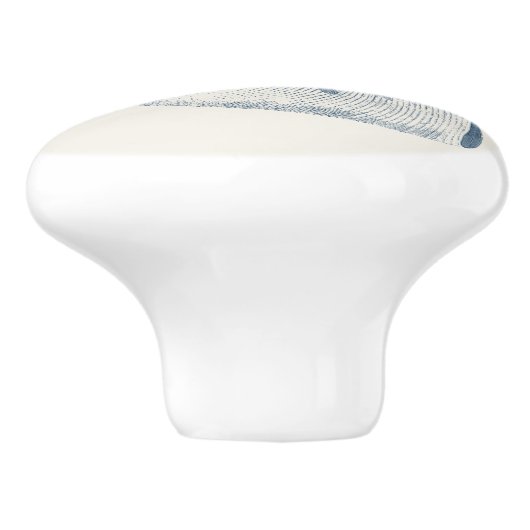 Indigo Shark Eye Seashell Keramikknauf (Seitenansicht)