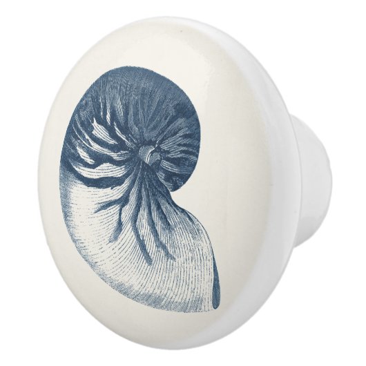 Indigo Shark Eye Seashell Keramikknauf (Rechts)