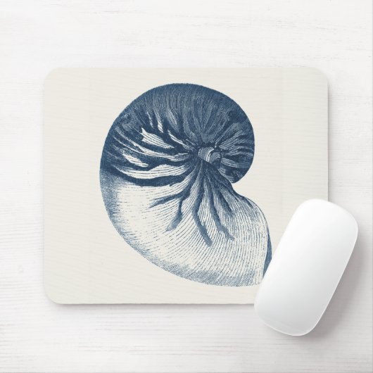 Indigo Shark Eye Seashell Mousepad (Mit Mouse)