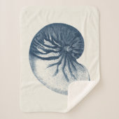 Indigo Shark Eye Seashell Sherpadecke (Vorderseite)